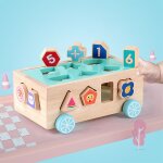 Cube de tri en forme montessori, blocs de construction, jouets d'apprentissage, cadeau d'anniversaire ...