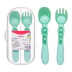 Cuillre d'alimentation pour bb, fourchette anti - brlure, couverts d'alimentation colors, dtection ...