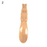 Cuill�re a caf� en bois, motif cr�atif sans bpa, couverts a miel, cuill�re de dessin anim� pour dortoir, ...