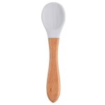 Cuill�re en silicone souple pour b�b�, couleur bonbon s�curit� b�b� apprentissage cuill�re en bois cuill�re ...
