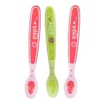 Cuill�re a soupe r�utilisable longue dur�e pour b�b�, 3 pi�ces, sans bpa, couleur changeante