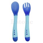 Cuillère thermique pratique a détection de chaleur pour bébé et enfants, vaisselle en silicone pour tête ... Cuillère thermique pratique a détection de chaleur pour bébé et enfants, vaisselle en silicone pour tête ...