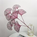 Cuir chevelu gingko en plastique, ventilateur a 3 fourches, dcoration de mariage, mise en page de chambre ...