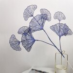 Cuir chevelu gingko en plastique, ventilateur a 3 fourches, dcoration de mariage, mise en page de chambre ...