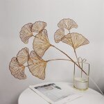 Cuir chevelu gingko en plastique, ventilateur a 3 fourches, dcoration de mariage, mise en page de chambre ...