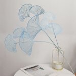 Cuir chevelu gingko en plastique, ventilateur a 3 fourches, décoration de mariage, mise en page de chambre ... Cuir chevelu gingko en plastique, ventilateur a 3 fourches, décoration de mariage, mise en page de chambre ...