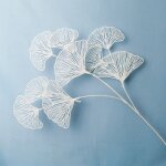 Cuir chevelu gingko en plastique, ventilateur a 3 fourches, dcoration de mariage, mise en page de chambre ...