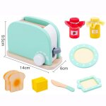 Cuisine en bois pour enfants, ensemble de jouets de simulation, mini jouet de cuisine, machine a caf�, ...