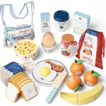 Cuisine en bois enfant, jeu d'imitation jeux fruits a decouper, dinette avec sac de rangement, jouets ... Cuisine en bois enfant, jeu d'imitation jeux fruits a decouper, dinette avec sac de rangement, jouets ...