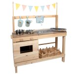 Cuisine de boue et boutique marchande