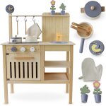 Cuisine enfant bois mamabrum pour enfant + 3ans style boho - equip�e d'accessoires jeux d'imitation adapt� ...