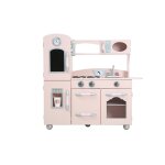 Cuisine enfant little chef dinette en bois rose fille gar�on jeux td - 11414p