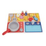 Cuisinière a gaz en bois, jeu de simulation, avec kits de cuisine et ensemble de nourriture, jouet pour ... Cuisinière a gaz en bois, jeu de simulation, avec kits de cuisine et ensemble de nourriture, jouet pour ...