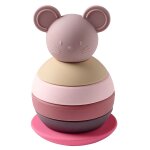 Culbuto empilable souris rose silicone - nattou Culbuto empilable souris rose silicone - nattou