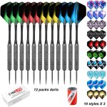 Cyeelife - fléchettes à pointe en acier avec manche en nylon, fléchettes avec 30 vols, affûteur 1 pièce, ... Cyeelife - fléchettes à pointe en acier avec manche en nylon, fléchettes avec 30 vols, affûteur 1 pièce, ...