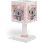 Dalber - lampe de chevet enfant - koala - motif koala, l 15 cm, h 30 cm, rose