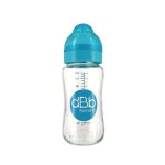 Dbb remond biberon lo verre 240 ml t�tine silicone 0 - 4 mois - system turquoise translucide - s / bte ...