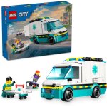 Dda - city lambulance de secours - jeu de construction avec 2 minifigurines de skateuse et dambulancier ...
