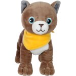 Dda - gipsy toys - fun kitties sonores marron foulard jaune - peluche pour enfant - 071622