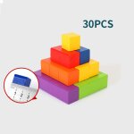 Dcennie s de construction empilables en bois montessori pour bb, jouets de nuit, cubes colors, jeu ...