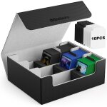 Deck box pour rangement carte d'une capacit 1800 + , boite rangement carte en cuir a fermeture magntique, ...