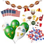 Dco xxl super bowl football amricain nfl set de plus de 100 pices, ballons, guirlande, confettis