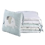 D�cor de chambre de b�b�, ensemble de 6 pare - chocs de lit, protection imprim�e d'animaux, chiens, oreiller ...