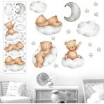 Décoratif sticker mural nounours, 90x30 cm autocollants muraux oursons mignons sticker, amovibles autocollants ... Décoratif sticker mural nounours, 90x30 cm autocollants muraux oursons mignons sticker, amovibles autocollants ...