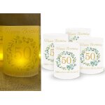Décoration d'anniversaire 50 ans ¿ lot de 16 photophores pour bougie chauffe - plat et bougies 50e anniversai ... Décoration d'anniversaire 50 ans ¿ lot de 16 photophores pour bougie chauffe - plat et bougies 50e anniversai ...