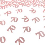 D�corations d'anniversaire en forme de chiffre 70 - confettis or rose pour 70e anniversaire, d�coration ...