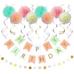 Décorations d'anniversaire, décorations d'anniversaire tricolores pour femmes, bannières d'anniversaire, ... Décorations d'anniversaire, décorations d'anniversaire tricolores pour femmes, bannières d'anniversaire, ...