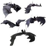 Dcoration de chauve - souris d'halloween en 3d, simulation d'animaux, chauve - souris en caoutchouc, ...