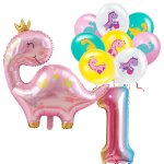 Décorations de fête d'anniversaire de dinosaure rose pour filles, assiette de poulet britannique, nappe ... Décorations de fête d'anniversaire de dinosaure rose pour filles, assiette de poulet britannique, nappe ...