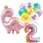 Décorations de fête d'anniversaire de dinosaure rose pour filles, assiette de poulet britannique, nappe ... Décorations de fête d'anniversaire de dinosaure rose pour filles, assiette de poulet britannique, nappe ...