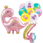 Décorations de fête d'anniversaire de dinosaure rose pour filles, assiette de poulet britannique, nappe ... Décorations de fête d'anniversaire de dinosaure rose pour filles, assiette de poulet britannique, nappe ...