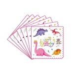 Décorations de fête d'anniversaire de dinosaure rose pour filles, assiette de poulet britannique, nappe ... Décorations de fête d'anniversaire de dinosaure rose pour filles, assiette de poulet britannique, nappe ...