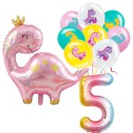 Décorations de fête d'anniversaire de dinosaure rose pour filles, assiette de poulet britannique, nappe ... Décorations de fête d'anniversaire de dinosaure rose pour filles, assiette de poulet britannique, nappe ...