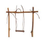 D�coration de f�te d'anniversaire pour petit gar�on, garniture de g�teau en bois, mini balan�oire, accessoires ...