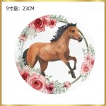 Décoration de fête cheval en papier, vaisselle anglaise, assiettes cheval, serviette standard, ballon ... Décoration de fête cheval en papier, vaisselle anglaise, assiettes cheval, serviette standard, ballon ...