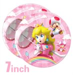 Dcoration de fte princesse pche pour enfants, carte d'invitation, dcor de gteau, ballon, gobelets ...