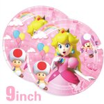 Dcoration de fte princesse pche pour enfants, carte d'invitation, dcor de gteau, ballon, gobelets ...