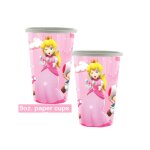 Dcoration de fte princesse pche pour enfants, carte d'invitation, dcor de gteau, ballon, gobelets ...