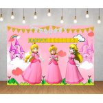 Dcoration de fte princesse pche pour enfants, carte d'invitation, dcor de gteau, ballon, gobelets ...