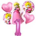 Dcoration de fte princesse pche pour enfants, carte d'invitation, dcor de gteau, ballon, gobelets ...