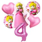 Dcoration de fte princesse pche pour enfants, carte d'invitation, dcor de gteau, ballon, gobelets ...