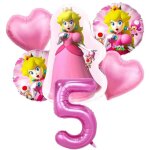 Dcoration de fte princesse pche pour enfants, carte d'invitation, dcor de gteau, ballon, gobelets ...