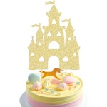 D�coration de g�teau d'anniversaire ch�teau a paillettes sur le th�me du ch�teau de princesse, d�coration ...