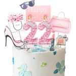 Décorations de gâteau d'anniversaire « happy 22nd birthday » - bougies roses en forme de chiffre 22 pour ... Décorations de gâteau d'anniversaire « happy 22nd birthday » - bougies roses en forme de chiffre 22 pour ...