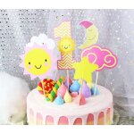 D�coration de g�teau pour enfants mignon, soleil du nuage, d�coration de g�teau pour 1er anniversaire, ...