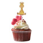 Décoration de gâteaux motif girafe 24 pièces jolie décoration de gâteaux d'animaux, pics de cupcakes ... Décoration de gâteaux motif girafe 24 pièces jolie décoration de gâteaux d'animaux, pics de cupcakes ...